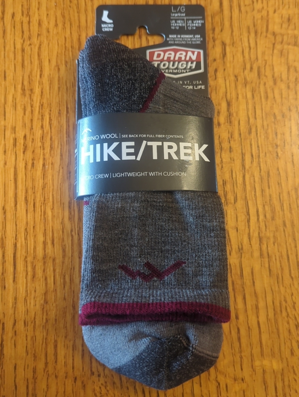 Darn Tough Vermont │ Merino Wool Lightweight Socks │Men 10-12 │Women 12-14│Large